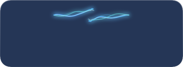 The expanded floating panel partway through closing, its wave winding up as the card collapses.